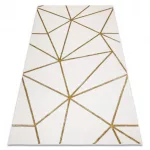Covor EMERALD 1013 elegant, Figuri geometrice, crem / auriu 180x270 cm