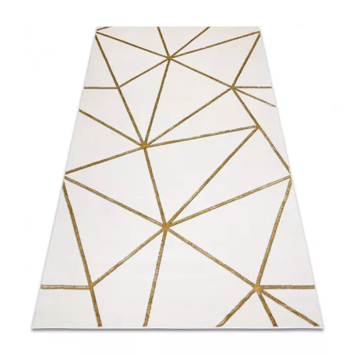 Covor EMERALD 1013 elegant, Figuri geometrice, crem / auriu 180x270 cm