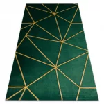 Covor EMERALD 1013 elegant, Figuri geometrice,verde / auriu 180x270 cm