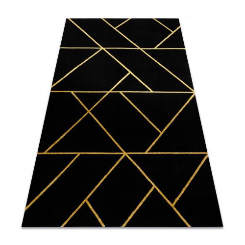 Covor EMERALD 1012 elegant, Figuri geometrice, negru / auriu 160x220 cm