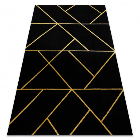 Covor EMERALD 1012 elegant, Figuri geometrice, negru / auriu 160x220 cm
