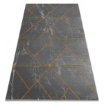 Covor EMERALD 1012 elegant, Figuri geometrice, marmură - gri / auriu 160x220 cm
