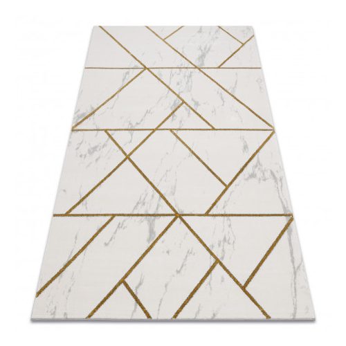 Covor EMERALD 1012 elegant, Figuri geometrice, marmură - crem / auriu 160x220 cm