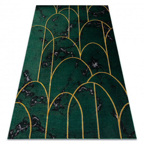 Covor EMERALD 1016 elegant, art deco, marmură -verde / auriu 160x220 cm
