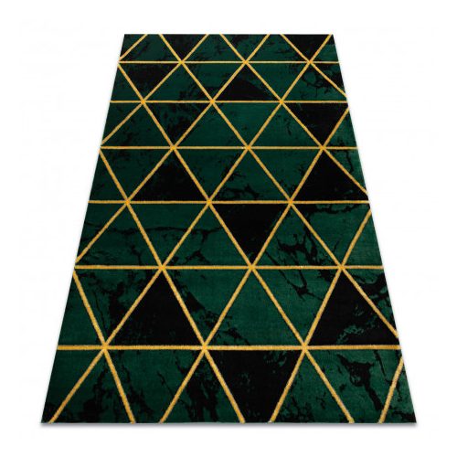 Covor EMERALD 1020 elegant, marmură - Triunghi,verde / auriu 160x220 cm