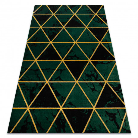 Covor EMERALD 1020 elegant, marmură - Triunghi,verde / auriu 160x220 cm