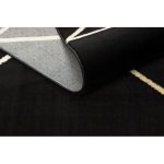 Covor EMERALD 1012 elegant, Figuri geometrice, negru / auriu 140x190 cm