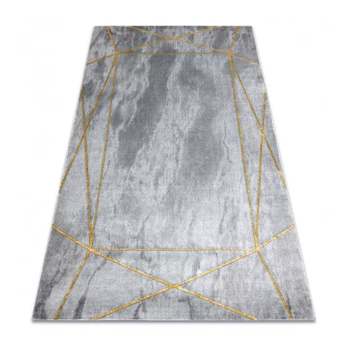 Covor EMERALD 1022 elegant, Figuri geometrice, marmură - gri / auriu 140x190 cm