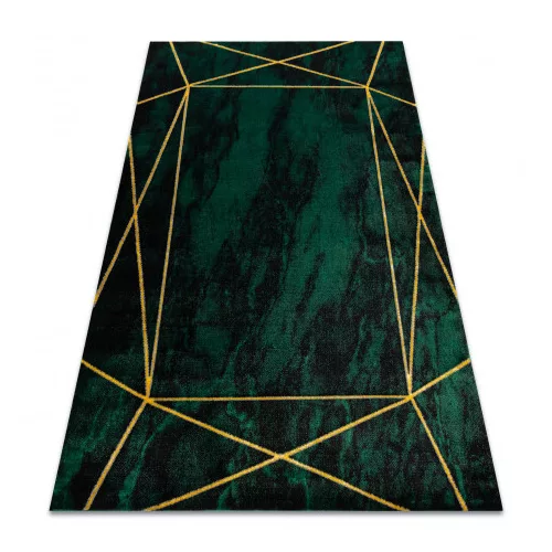 Covor EMERALD 1022 elegant, Figuri geometrice, marmură -verde / auriu 140x190 cm