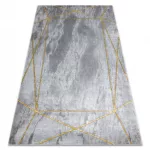 Covor EMERALD 1022 elegant, Figuri geometrice, marmură - gri / auriu 120x170 cm