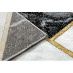 Covor EMERALD 1015 elegant, marmură - Figuri geometrice, negru / auriu 80x150 cm