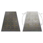 Covor EMERALD 1010 elegant,  gri / auriu 80x150 cm