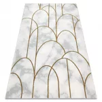 Covor EMERALD 1016 elegant, art deco, marmură - crem / auriu 80x150 cm