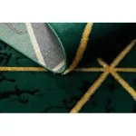 Covor EMERALD 1020 elegant, marmură - Triunghi,verde / auriu 80x150 cm