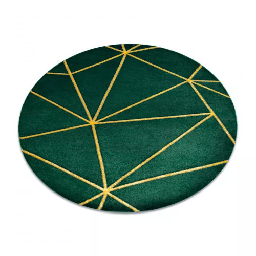 Exclusiv EMERALD covor 1013 cerc- glamour, elegant verde/ aur  200 cm