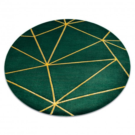 Exclusiv EMERALD covor 1013 cerc- glamour, elegant verde/ aur  200 cm