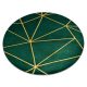 Exclusiv EMERALD covor 1013 cerc- glamour, elegant verde/ aur  200 cm