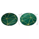 Exclusiv EMERALD covor 1013 cerc- glamour, elegant verde/ aur  200 cm