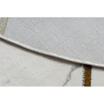Exclusiv EMERALD covor 1012 cerc- glamour, elegant, marmură  crem / aur 200 cm