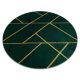 Exclusiv EMERALD covor 1012 cerc- glamour, elegant, marmură verde / aur 200 cm