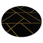 Covor EMERALD 1012 Cerc, - elegant, marmură - Figuri geometrice, negru / auriu 160 cm