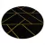 Covor EMERALD 1012 Cerc, - elegant, marmură - Figuri geometrice, negru / auriu 160 cm