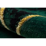 Exclusiv EMERALD covor 1020 cerc- glamour, elegant, marmură , triunghiuri verde/ aur  160 cm