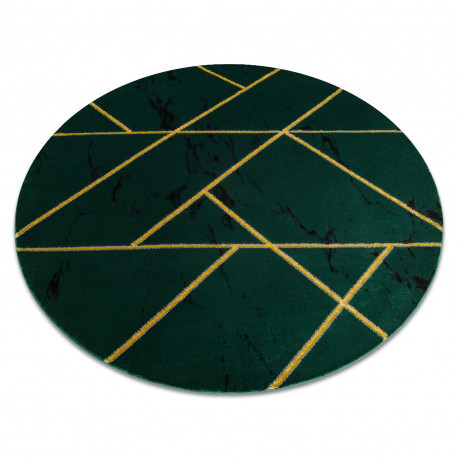 Covor EMERALD 1012 Cerc, - elegant, marmură - Figuri geometrice,verde / auriu 160 cm