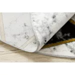 Exclusiv EMERALD covor 1020 cerc- glamour, elegant, marmură , triunghiuri negru / aur  200 cm