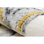 Exclusiv EMERALD covor 1020 cerc- glamour, elegant, marmură , triunghiuri negru / aur  200 cm