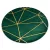 Covor EMERALD 1013 Cerc, - elegant, Figuri geometrice,verde / auriu 160 cm