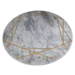 Exclusiv EMERALD covor 1022 cerc- glamour, elegant, marmură Gri / aur  200 cm