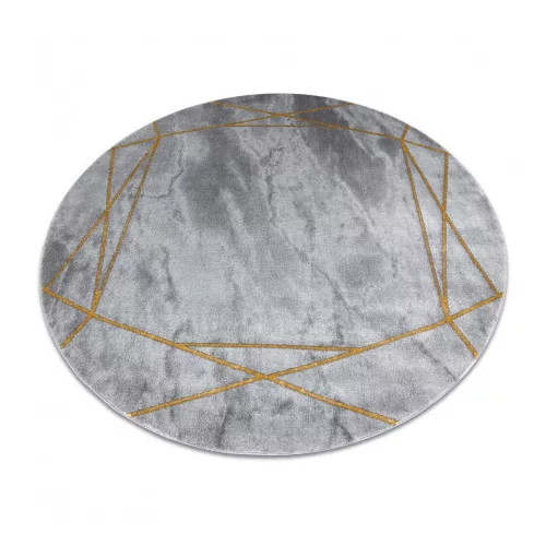 Exclusiv EMERALD covor 1022 cerc- glamour, elegant, marmură Gri / aur  200 cm