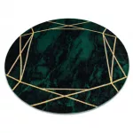 EMERALD covor modern 1022 cerc - glamour, elegant,efect  marmurá, verde  / aur  cerc 200 cm