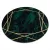 EMERALD covor modern 1022 cerc - glamour, elegant,efect  marmurá, verde  / aur  cerc 200 cm