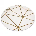 Covor EMERALD 1013 Cerc, - elegant, Figuri geometrice, crem / auriu 120 cm