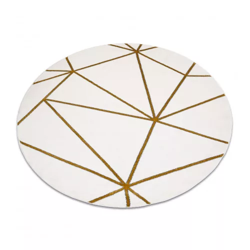 Covor EMERALD 1013 Cerc, - elegant, Figuri geometrice, crem / auriu 120 cm