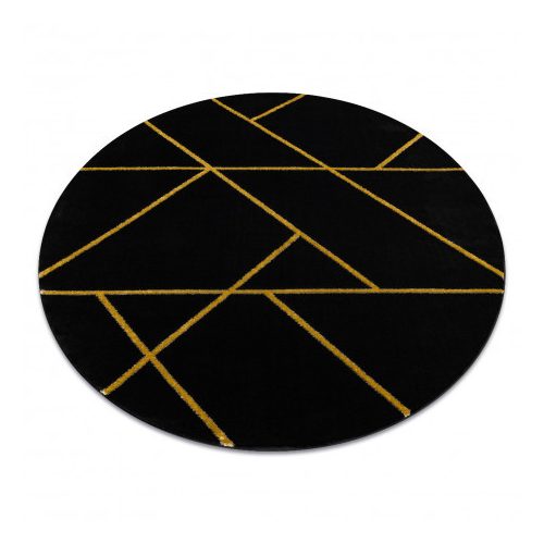 Covor EMERALD 1012 Cerc, - elegant, marmură - Figuri geometrice, negru / auriu 120 cm