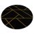 Covor EMERALD 1012 Cerc, - elegant, marmură - Figuri geometrice, negru / auriu 120 cm