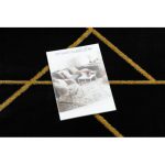 Covor EMERALD 1012 Cerc, - elegant, marmură - Figuri geometrice, negru / auriu 120 cm