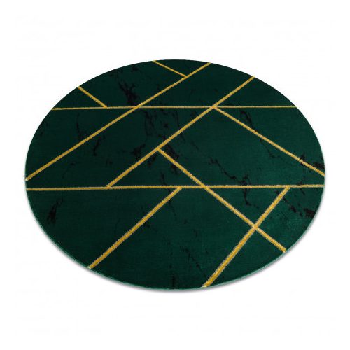 Exclusiv EMERALD covor 1012 cerc- glamour, elegant, marmură  verde / aur 120 cm