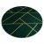 Exclusiv EMERALD covor 1012 cerc- glamour, elegant, marmură  verde / aur 120 cm