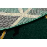 Covor EMERALD 1020 Cerc, - elegant, marmură - Triunghi,verde / auriu 120 cm