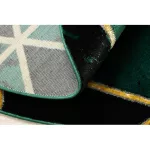 Covor EMERALD 1020 Cerc, - elegant, marmură - Triunghi,verde / auriu 120 cm