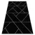  Kab. Covor EMERALD 7543 glamour, geometric elegant negru / argintiu 80x150 cm