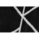  Kab. Covor EMERALD 7543 glamour, geometric elegant negru / argintiu 80x150 cm