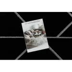  Kab. Covor EMERALD 7543 glamour, geometric elegant negru / argintiu 80x150 cm
