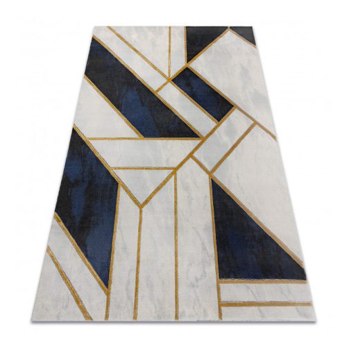 Covor EMERALD 1015 Figuri geometrice albastru închis/auriu 160x220 cm