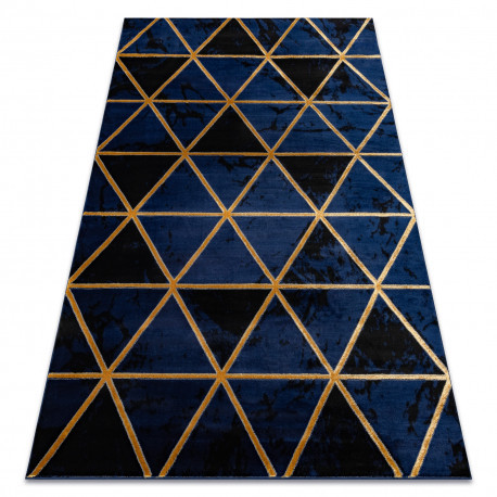 Covor EMERALD 1020 marmură, albastru închis/auriu 80x150 cm