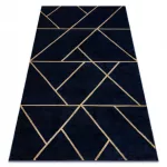  Covor EMERALD 1012 glamour, geometric elegant albastru închis / auriu 240x330 cm